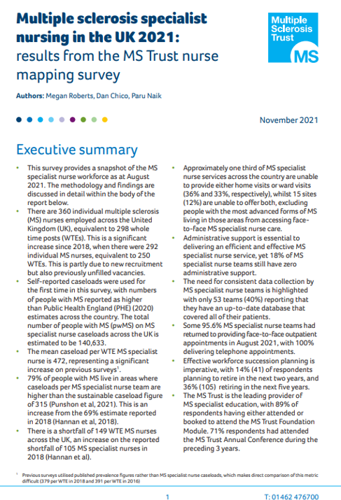 UK MS Trust Report